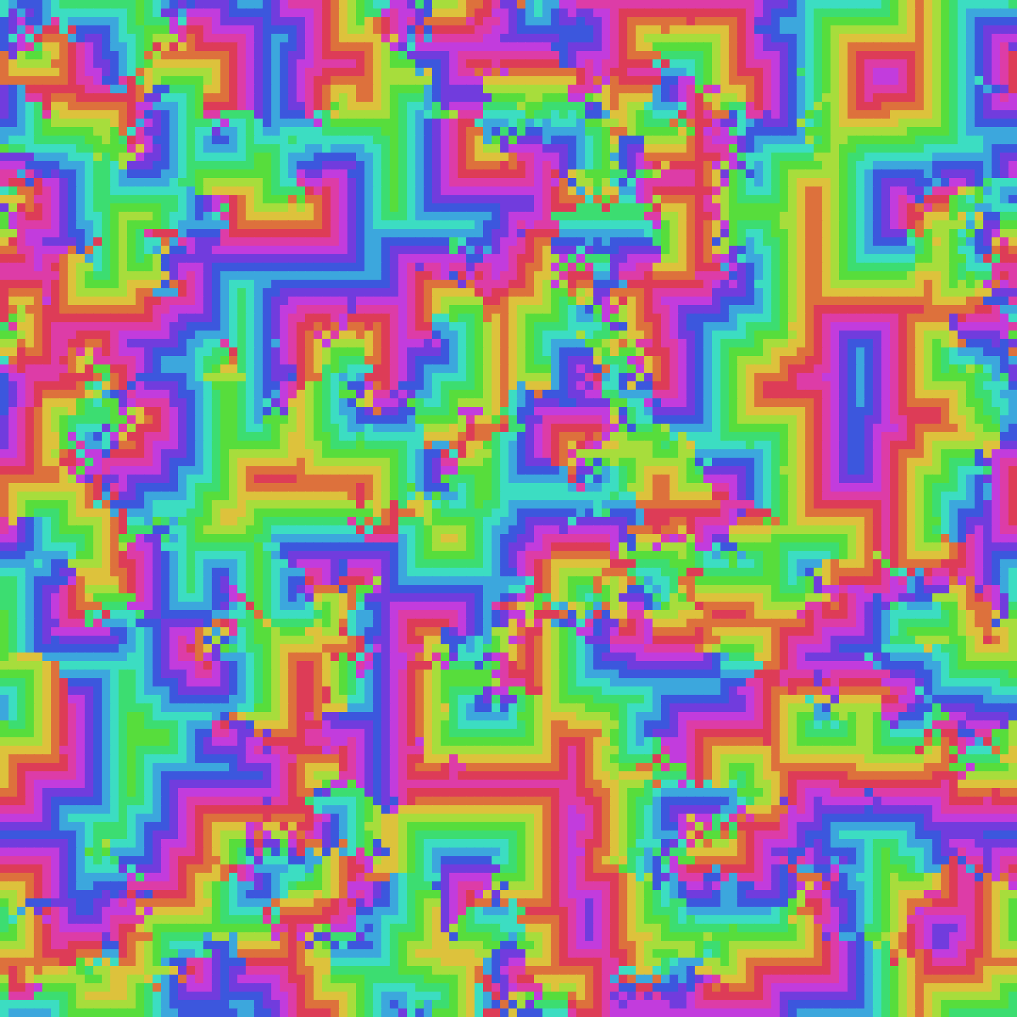 Cyclic Cellular Automata example output